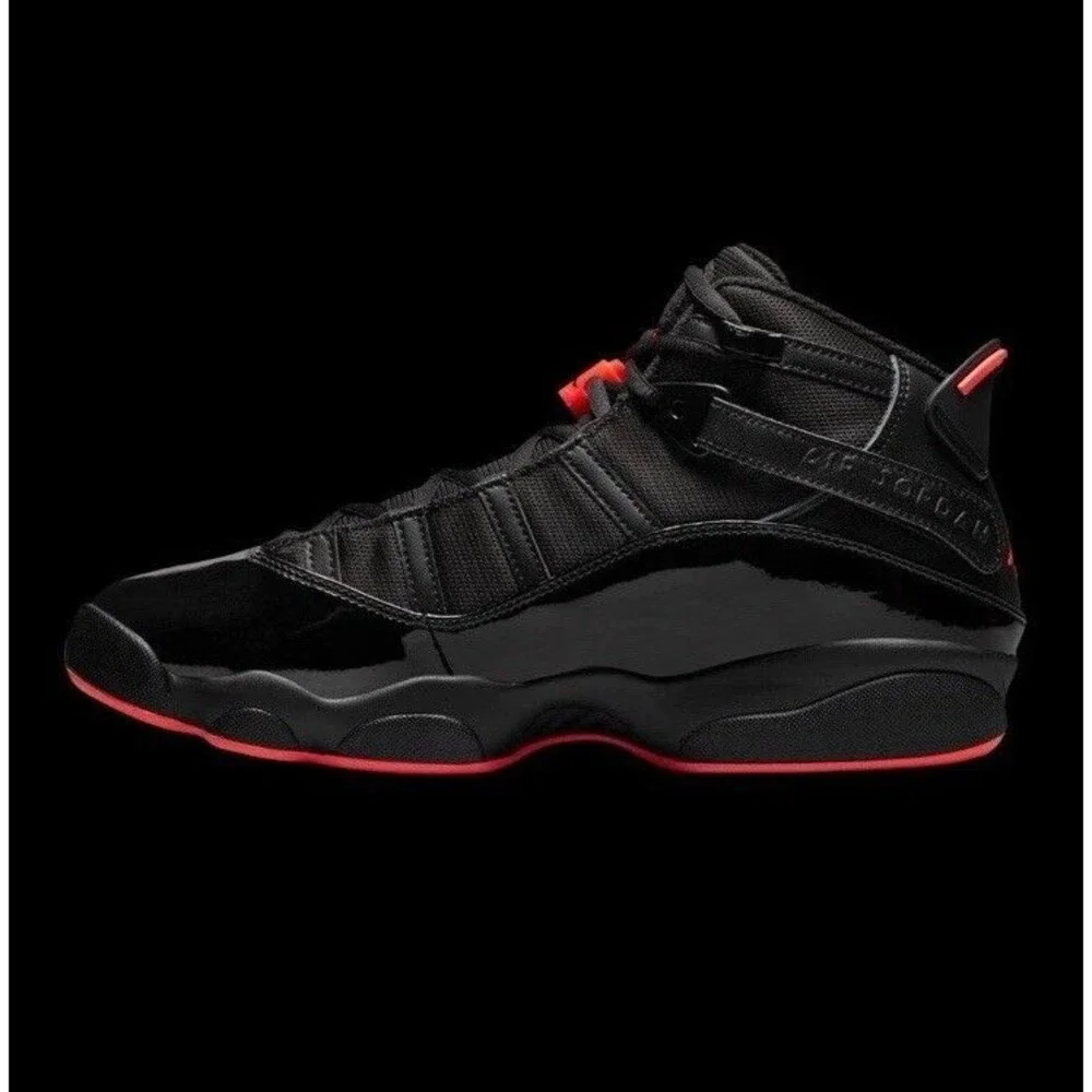 Jordan 6 Rings Black Infrared 23 Red Shoes Men's | Size 8